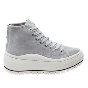 J Slides- NWB  Suede Leather Platform Shoes Gracie light grey 8 M sneake…